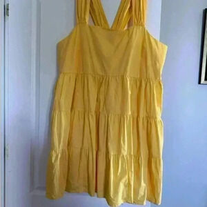 Banana  republic yellow midi dress. Fully ligned. Spring/summer season start